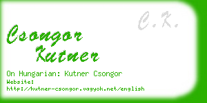 csongor kutner business card